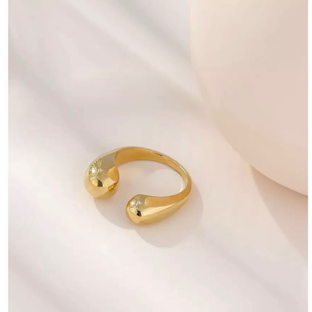 NEW 18K Gold Plated Chunky Open Irregular Ring - Picture 3 of 5